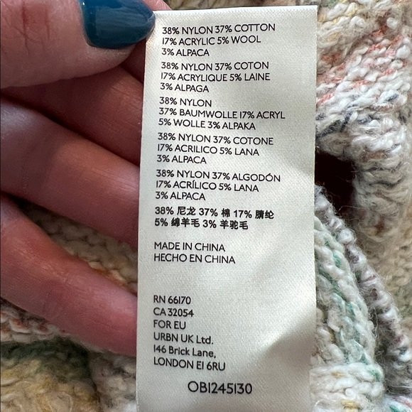 Free People Women's Popsicle Pullover Turtleneck Sweater Pastel Size Medium - Picture 8 of 9